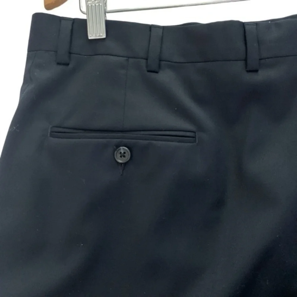 HART SCHAFFNER MARX Dark Gray Wool‎ Trouser Pants